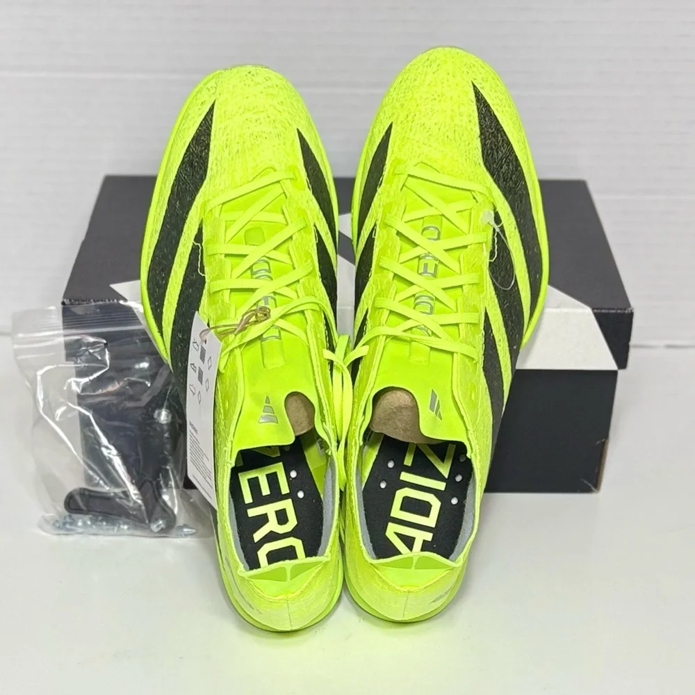 Adidas Adizero Prime SP 3 Strung Track Field Spikes Running Sprint Shoes neon